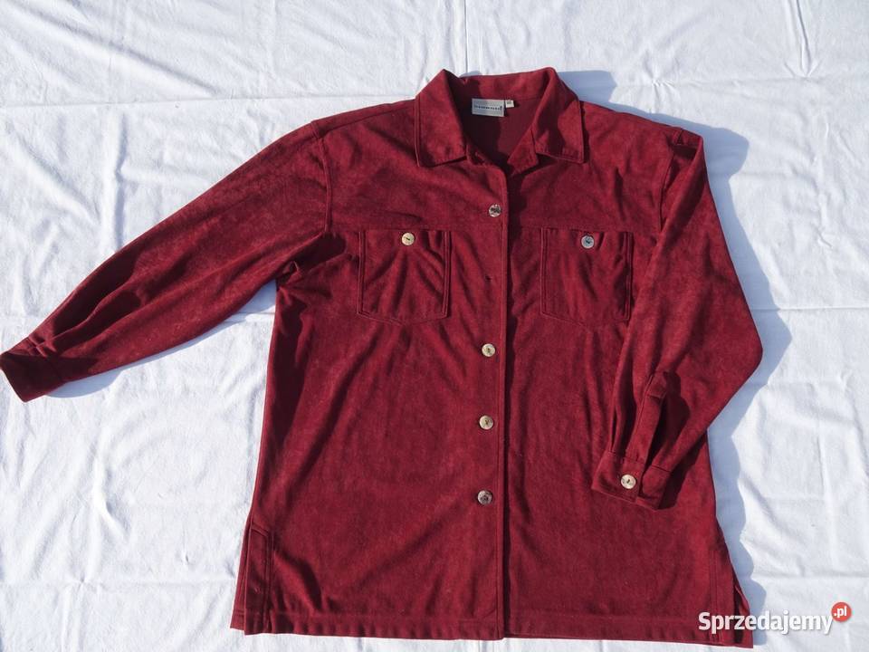 GIORGIO bordowa koszula zamsz 40 42 Nowy Sącz sprzedam