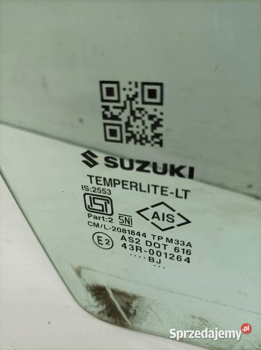 SZYBA DRZWI PRAWY PRZÓD 19 R 5D HB Suzuki Baleno Motoryzacja