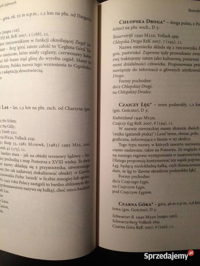 2761 Nazwy Terenowe Lądowe I Wodne Powiatu Szczecin sprzedam