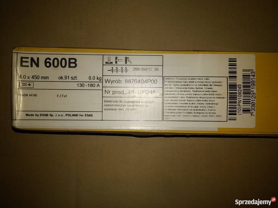 Elektroda do napawania EN 600B ESAB różne Trzebinia