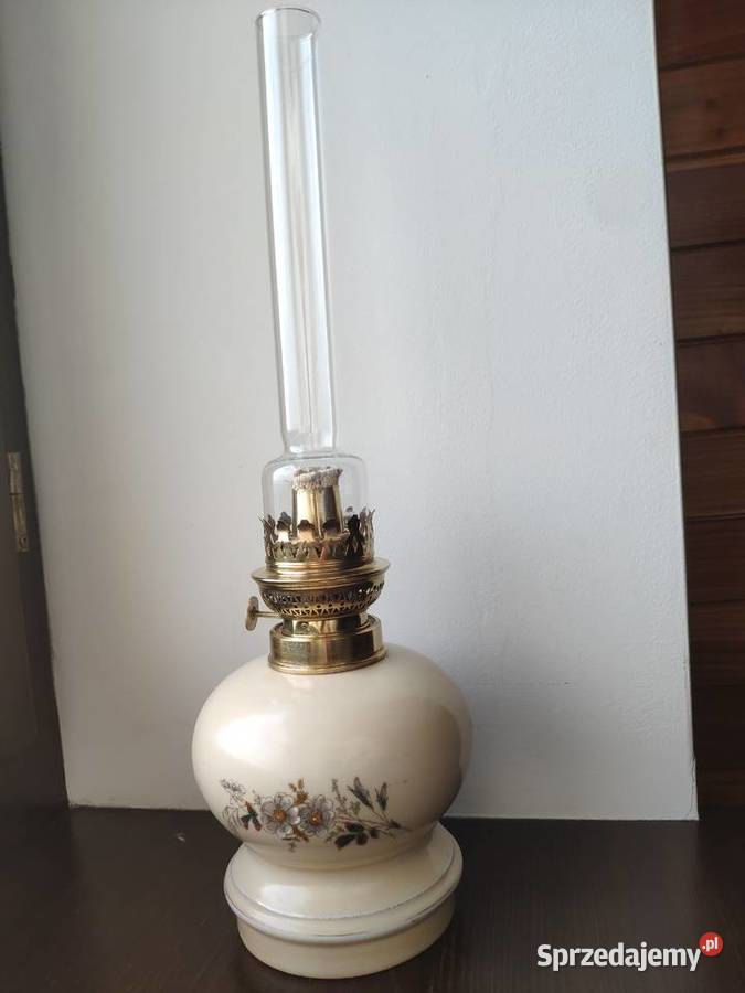 Stara francuska porcelanowa lampa naftowa 332 małopolskie Kraków