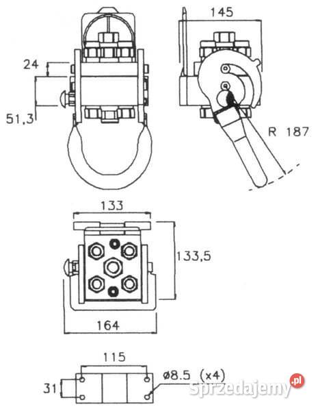 Szybkosprzęg DN104 x 12 BSP część stała małopolskie Kamionna