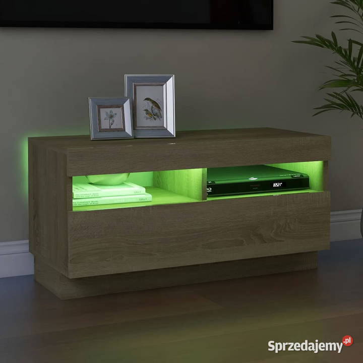 Szafka TV z oświetleniem LED dąb sonoma 80x35x40 Warszawa