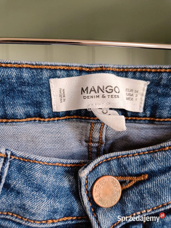 Jeansy z zameczkiem na dole Mango r 34 XS Dąbrowica