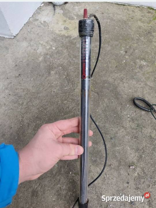 Duża grzałka akwariowa z przedziałką temperatury