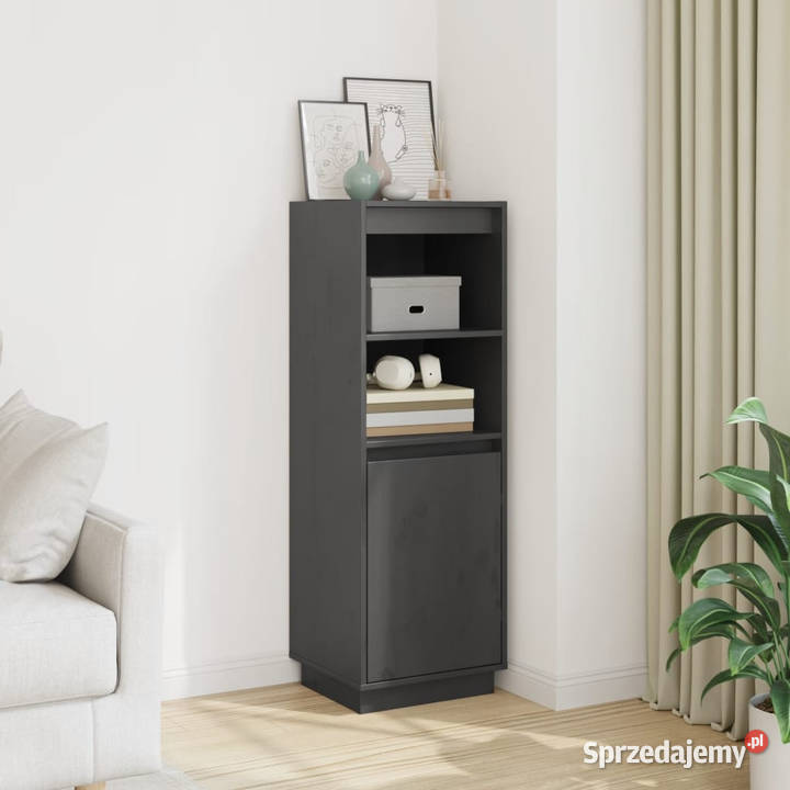 Szafka szara 37x34x110 lite drewno sosnowe Warszawa