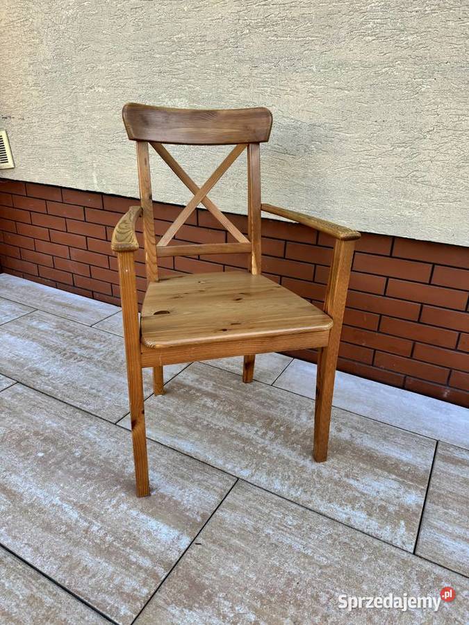 Krzesło z podłokietnikami Ikea Ingolf drewniane mazowieckie Garwolin