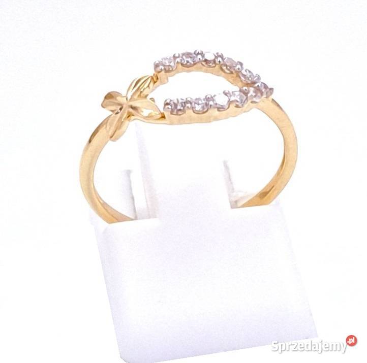 Pierścionek r10 Złoty pr585 Ryba Z606