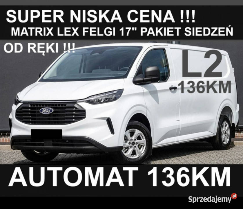 Ford Transit Custom Automat 136 Matrix Led immobilizer Szczecinek