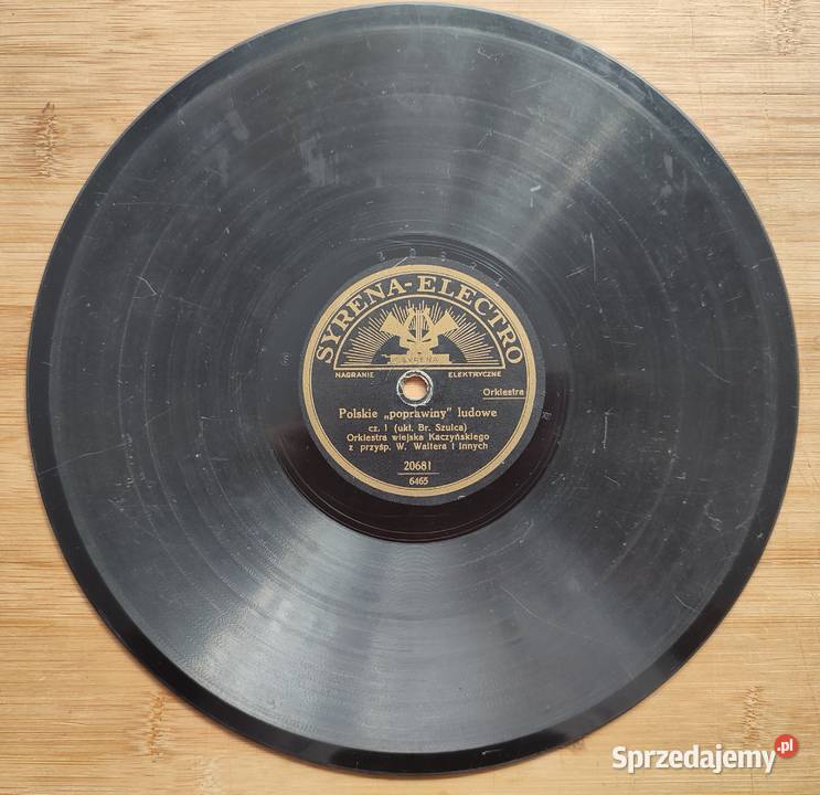 Płyta szelakowa Syrena Electro Tadeusz Warszawa