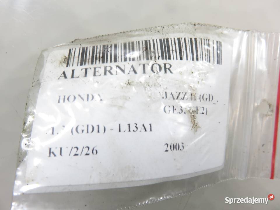 ALTERNATOR HONDA JAZZ II 13 A5TB0091 AHGA56 osobowe