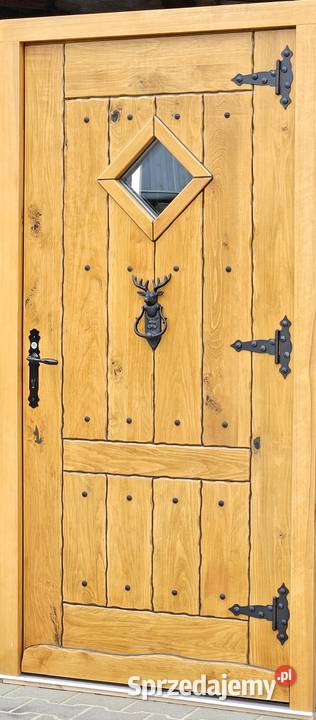 Drzwi DŁUGOSZ drewniane zewnętrzne wiejskie