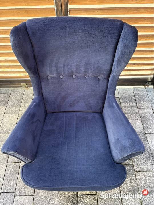 Fotela uszak granatowy welur Góra Bałdrzychowska-Kolonia