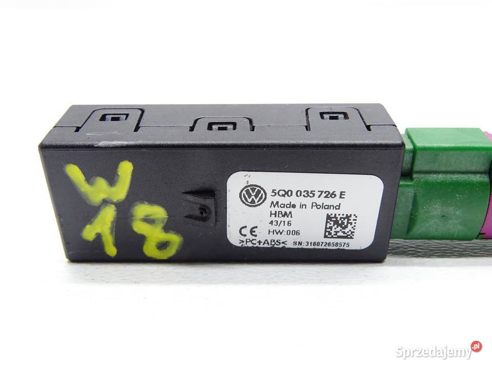 GNIAZDO WEJŚCIE PORT USB 5Q0035726E VW GOLF VII