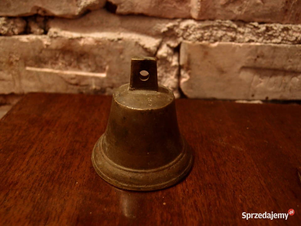 stylowy dzwonek mosiężny zabytek z dawnych lat łódzkie Łódź