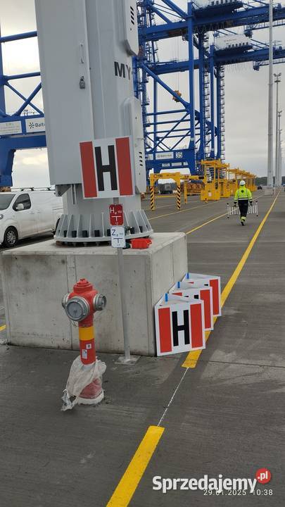 Oznakowanie hydrantów znaki hydrantowe tabliczki Usługi Gdańsk