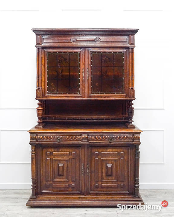 Antyk kredens francuski DĘBOWY lata 40 BUFET 138cm Kalisz