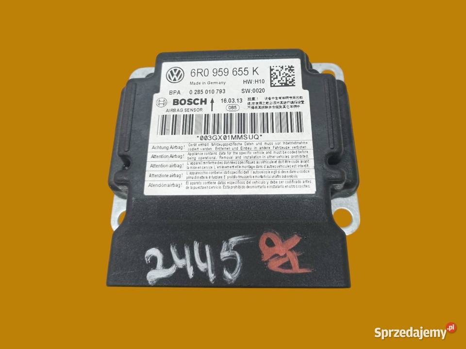 SENSOR AIRBAG 6R0959655K Seat Ibiza IV 2008 Rok produkcji 2013 sprzedam