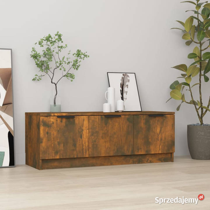 Szafka pod TV przydymiony dąb 197x35x52 WM817081 Warszawa