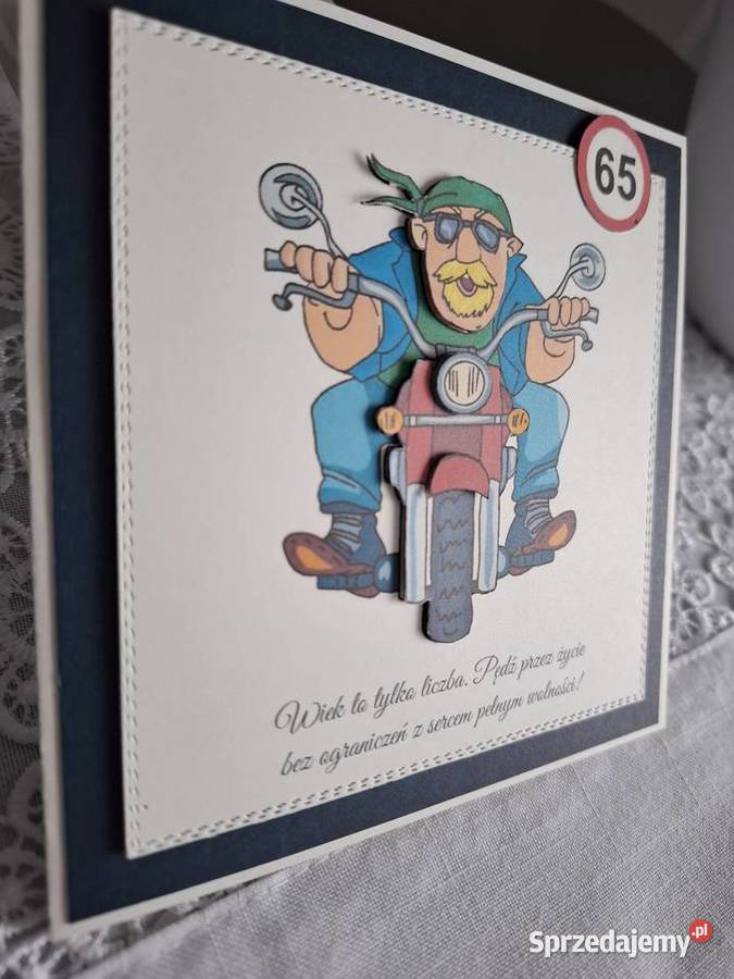 Kartka w kopercie 65 urodziny na wesoło Strzebiń
