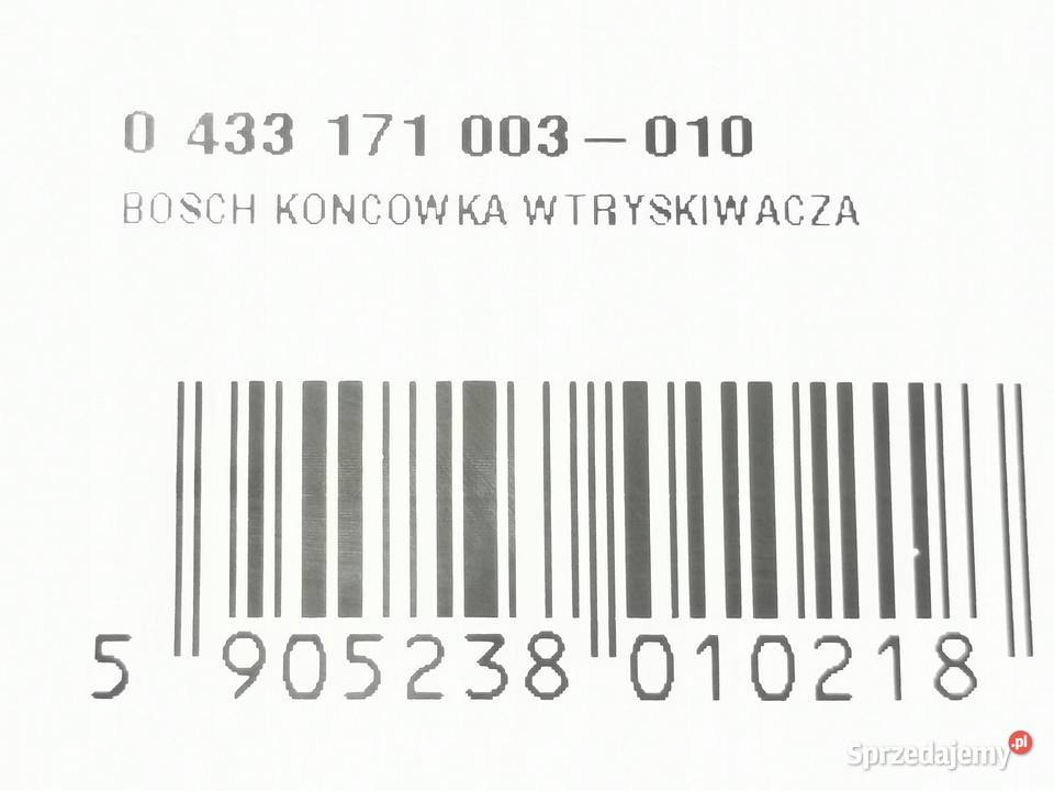 KOŃCÓWKA WTRYSKIWACZA NOWA BOSCH 0433171003