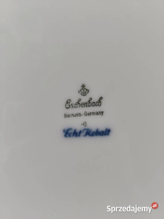 Talerz Płaski Porcelanowy Eschenbach Echy Kobalt łódzkie