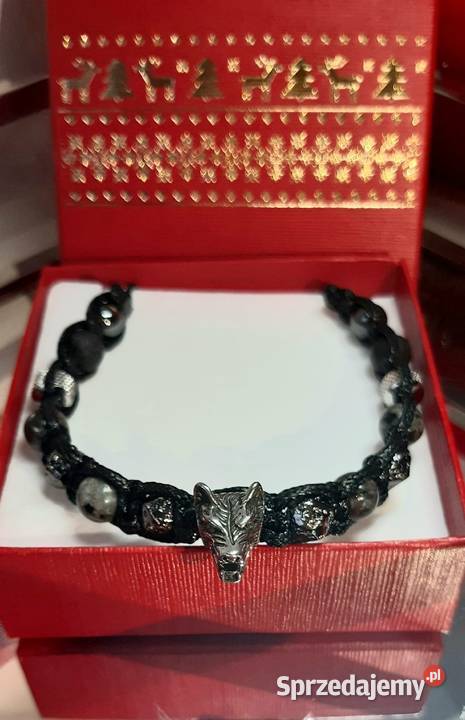 BRANSOLETKA KAMIEŃ YOOPERLITE LAWA WILK STAL Bransoletki Warszawa