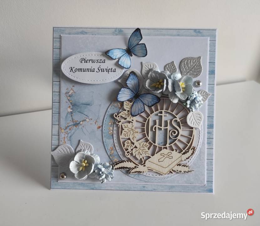 Kartka w pudełku ręcznie robiona na Pamiątkę Rękodzieło Łódź