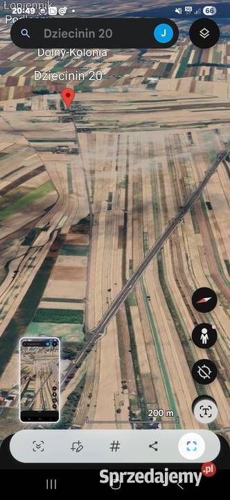 Działka budowlana 25 ar z domem Dziecinin gm cegła