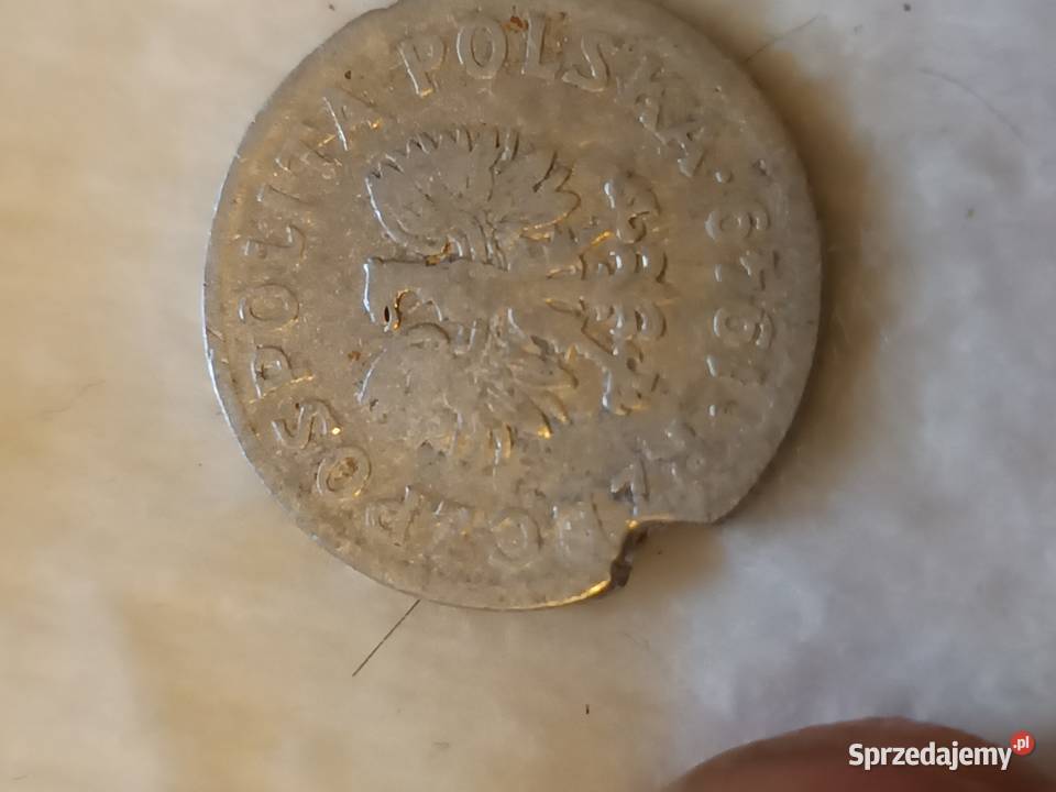 Sprzedam monetę 20 groszy 1949 odkrój blachy Chełm