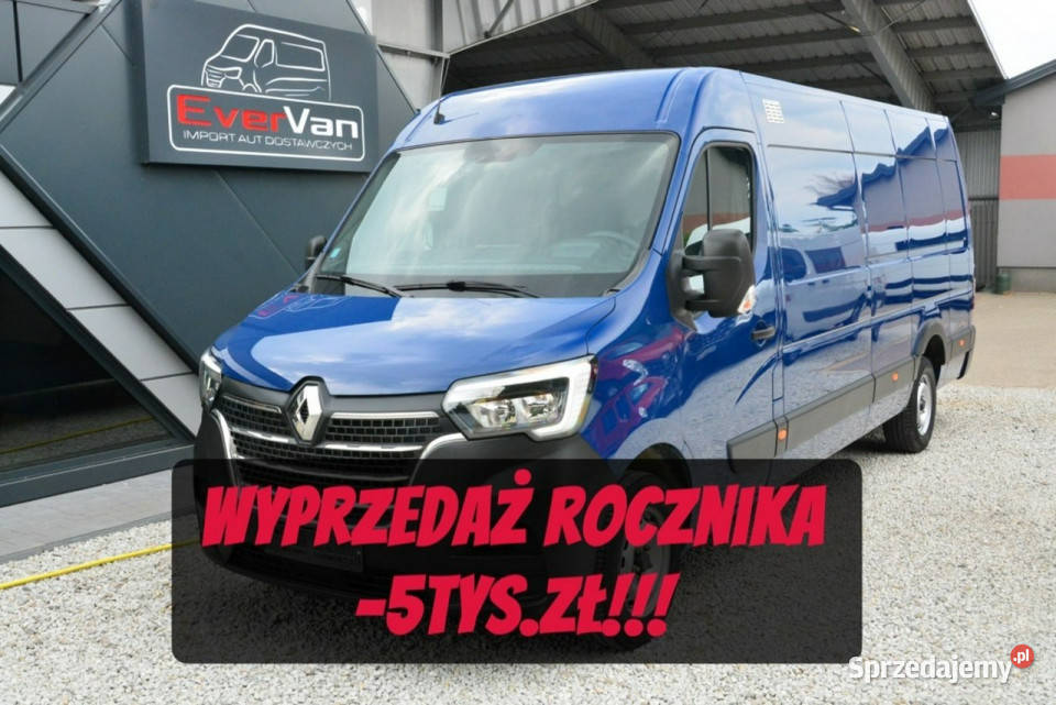 Renault Master najdłuższy 3 osobowy L4H2 pełna Rok produkcji 2021 Warszawa