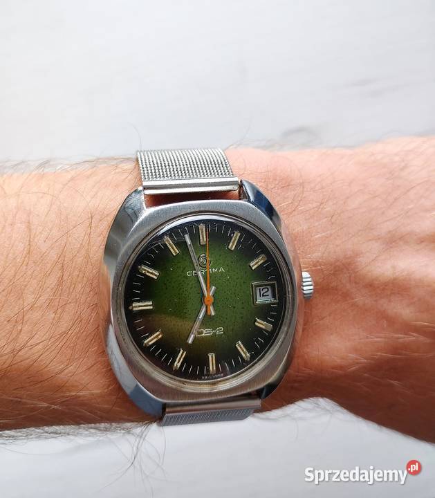 Certina DS2 Green zegarek vintage Gliwice