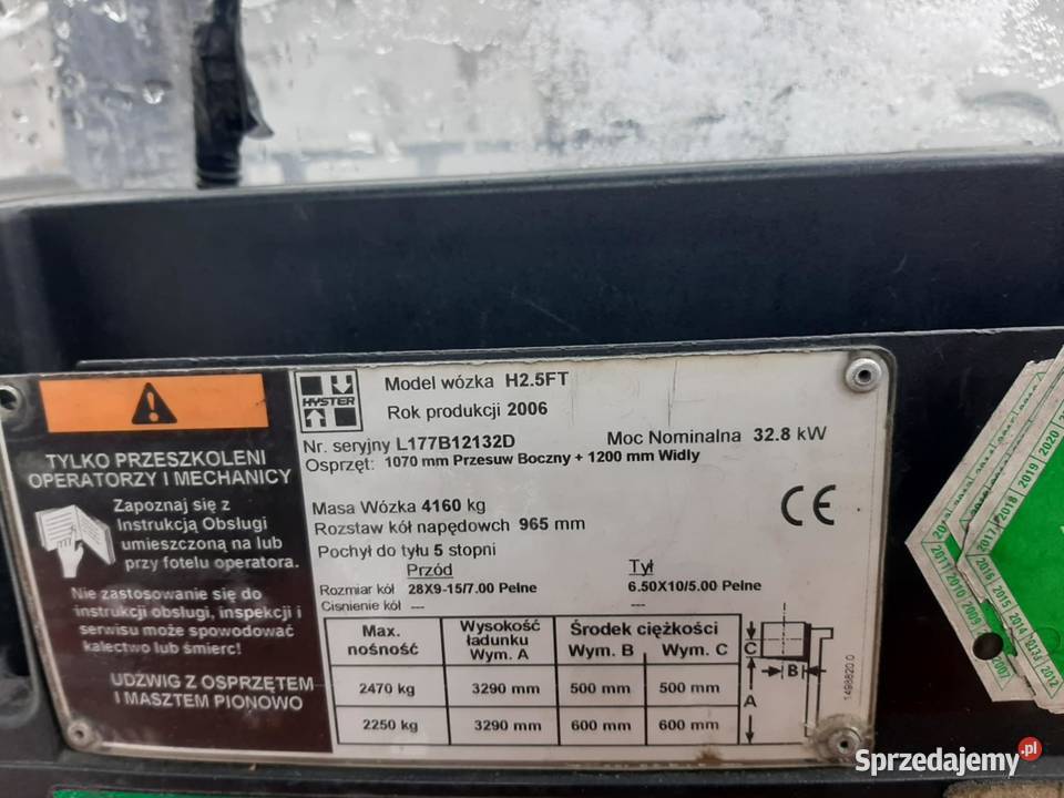 Wózek widłowy Hyster 25 t Jordanów