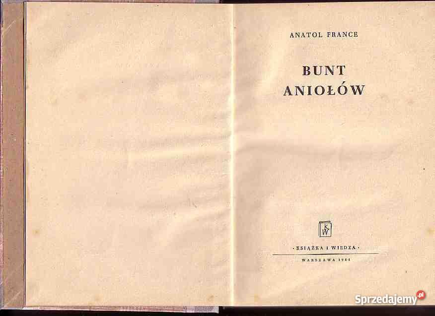 66 BUNT ANIOŁÓW ANATOL FRANCE Czyrna