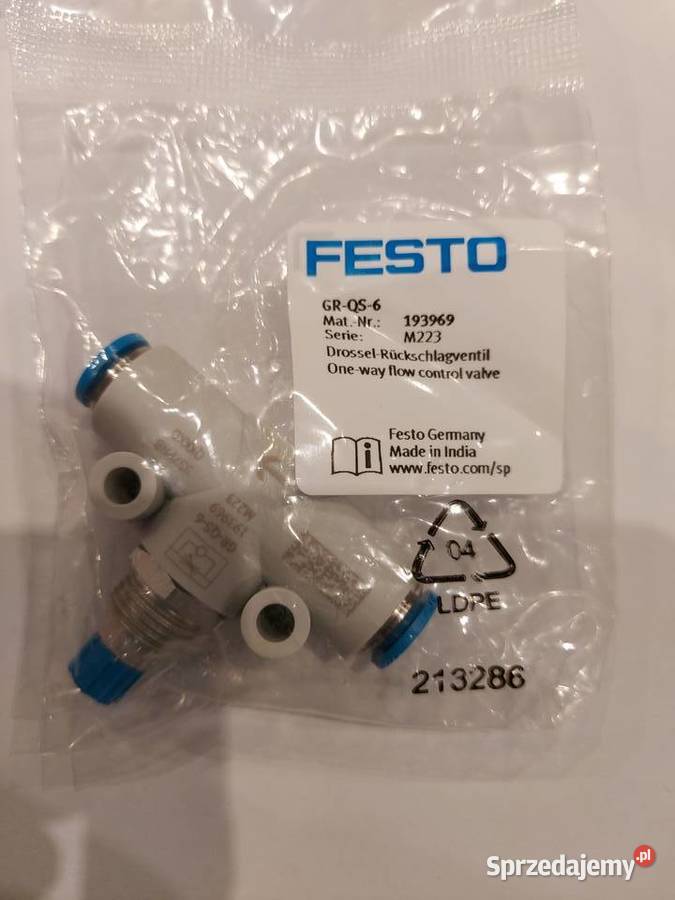 FESTO zawór dławiąco zwrotny GRQS6 kat 193969 Kraków