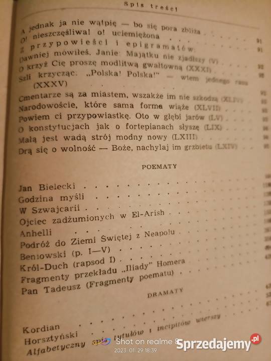 Utwory wybrane Słowacki książki lektury szkolne mazowieckie
