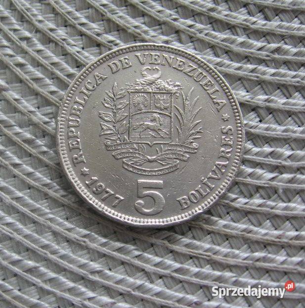 Wenezuela 5 Boliwares 1977r sprzedam