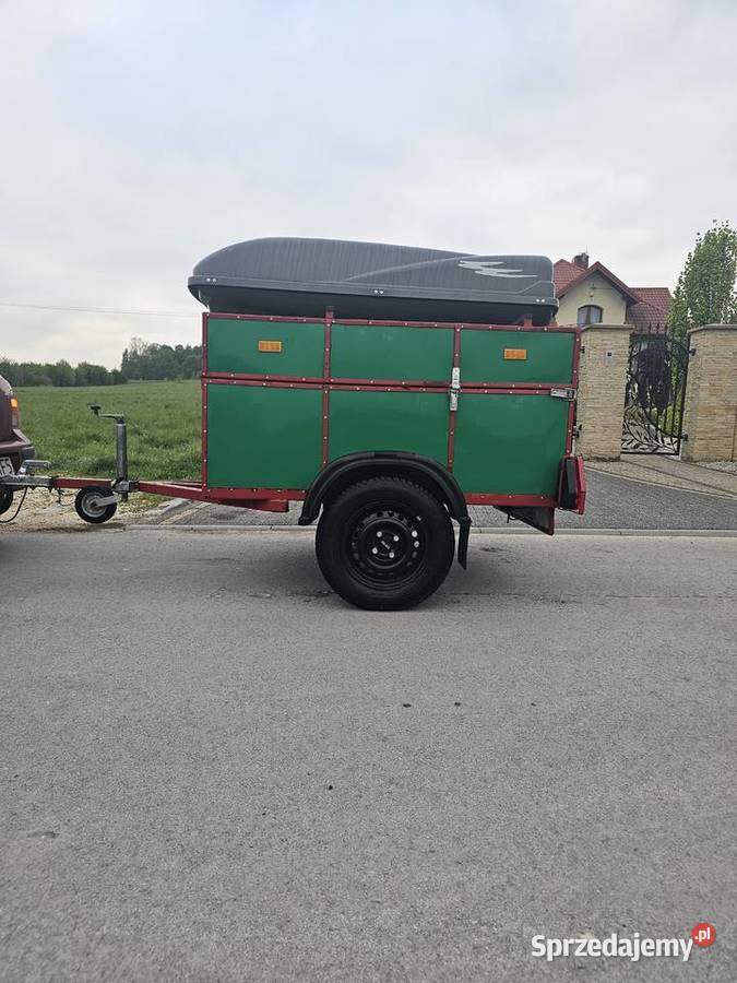 Przyczepka lekka na osi ALKO box dachowy Solidna Wola Morawicka