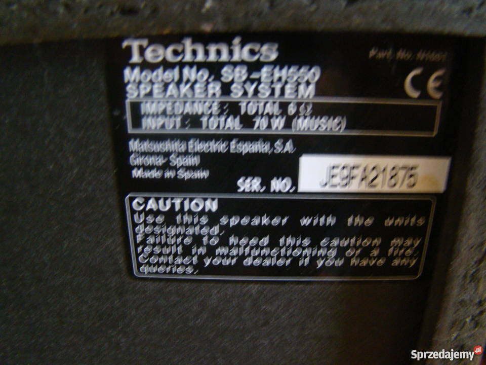 Wieża Technics SAEH 500 glośniki pilot 4 Gniezno
