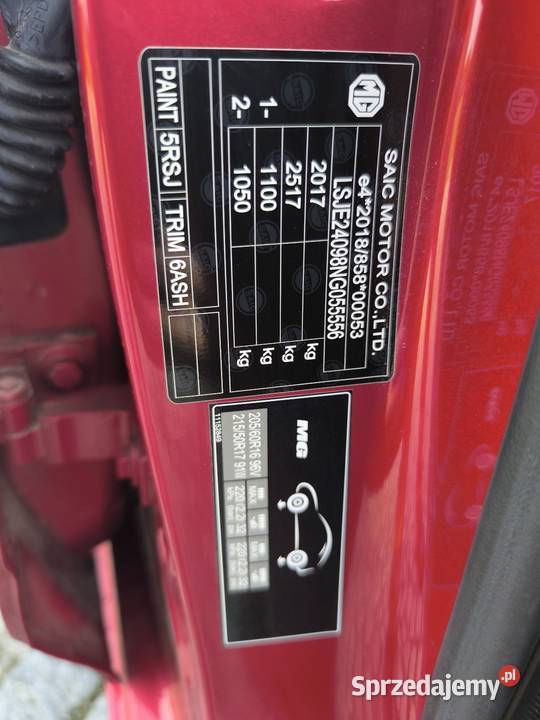 MG5 EV samochód elektryczny niski przebieg Inowrocław sprzedam