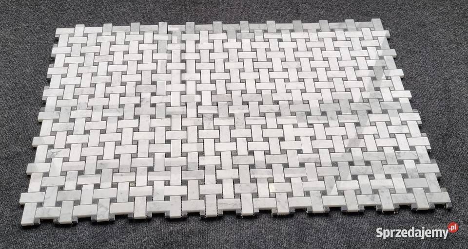 MOZAIKA MARMUROWA BIANCO CARRARA NEGRO MARQUINA Bielawa