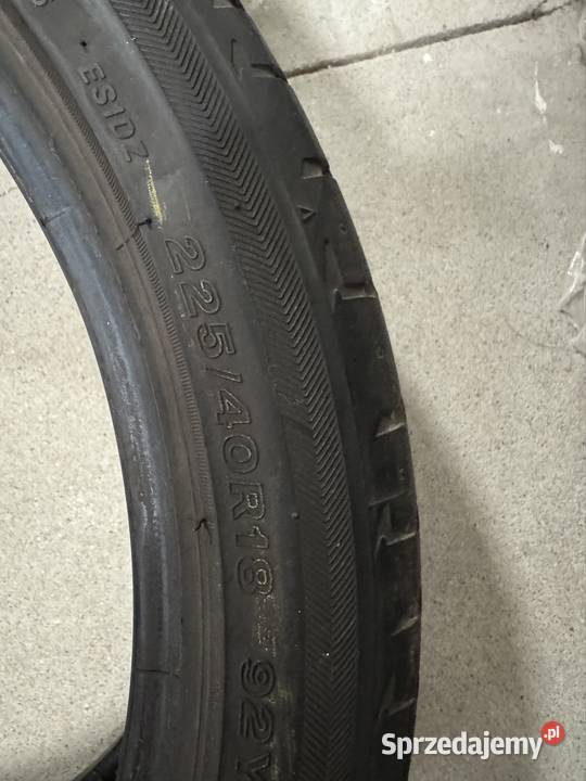 2 opony Bridgestone potenza 2254018 Samochodowe Gdynia sprzedam