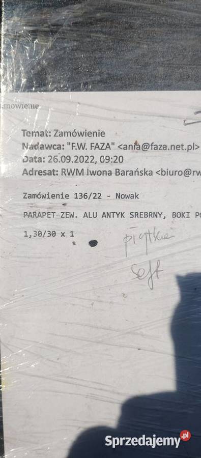 Parapet zewnętrzny wielkopolskie Oborniki