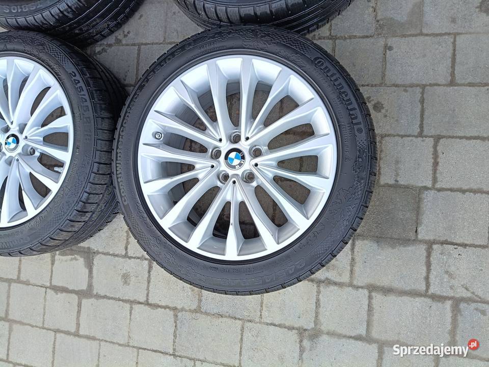 Alufelgi BMW 5x112 ET30 18 z nowymi Zimowymi Samochodowe warmińsko-mazurskie sprzedam