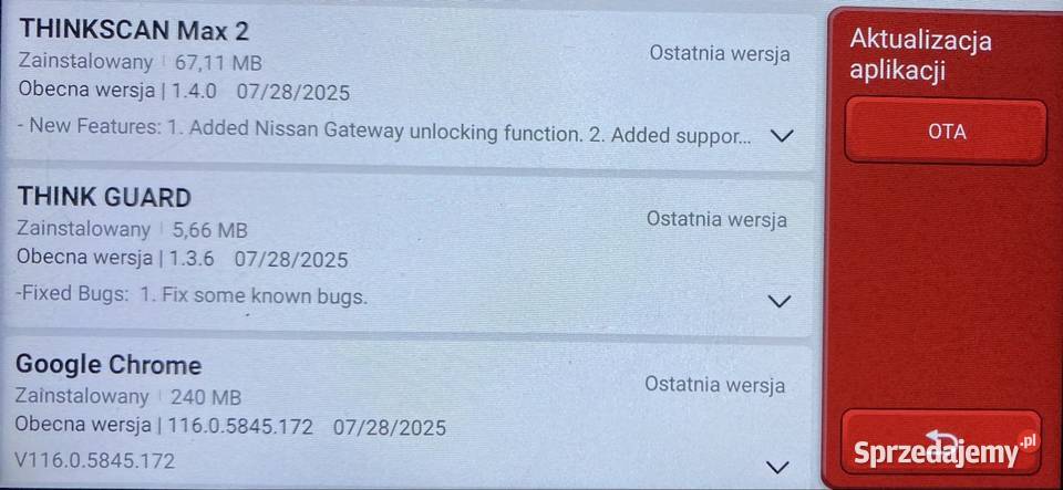SKANER DIAGNOSTYCZNY komputer ThinkCar ThinkScan Przemyśl