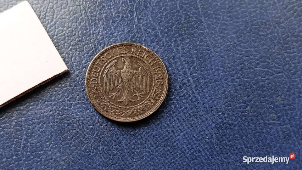 Stare monety 50 fenig 1928 A Niemcy podkarpackie Lesko