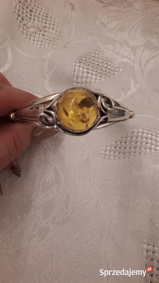 Bransoleta bangla z bursztynem Zegarki i Biżuteria mazowieckie Radom