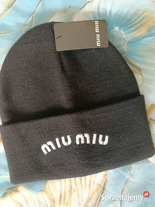 Czapka zimowa MIU MIU kolor czarny uni Białystok
