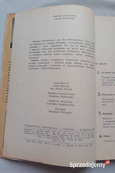 K Brun A Kwiatkowski Jeździć motocyklem i wielkopolskie Koźminek sprzedam