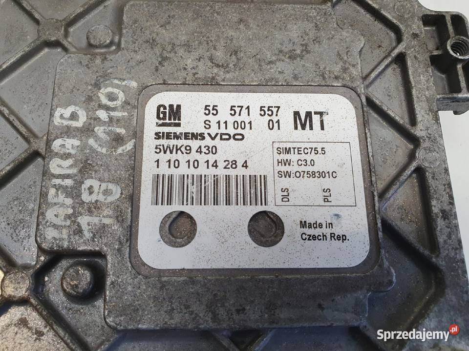 Opel Zafira B 18 16V STEROWNIK SILNIKA komputer Chełm